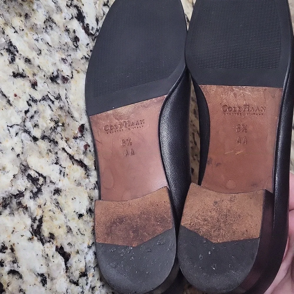 Cole Haan Black Leather Lezlie Loafers
